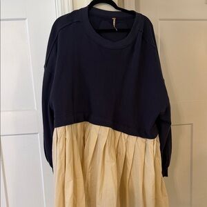 Black and Cream Two-Tone Eleanor Dress Free People